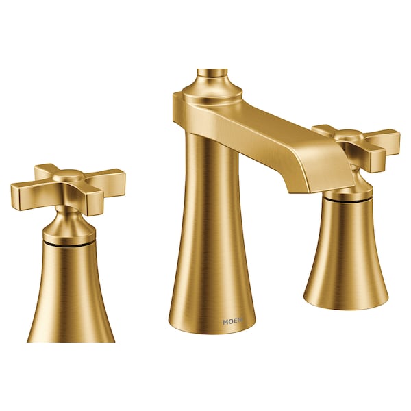 Two-Handle Bathroom Faucet Brushed Gold